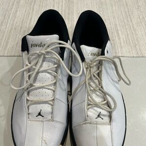 Jordan Men's White and Black Athletic Shoes